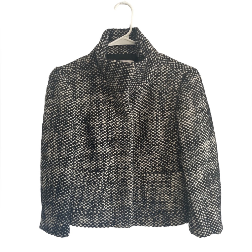 Wool Ann Taylor Loft Cropped High collar Coat Size XS